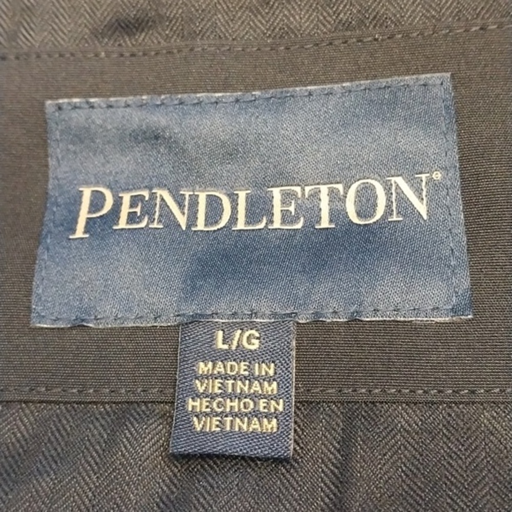 Pendleton NWT Men's Size Large Black‎ Gray Plaid Full Zip Wool Rich Blend Vest - Picture 2 of 12